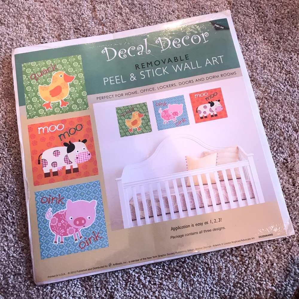 Farm Animal Peel and Stick Nursery Decor
